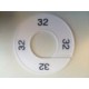 Maatring 9 cm wit/zw 32 